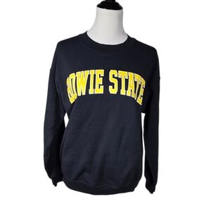 Bowie State MV Sport Medium Unisex Blue and Yellow Crew Neck Sweatshirt